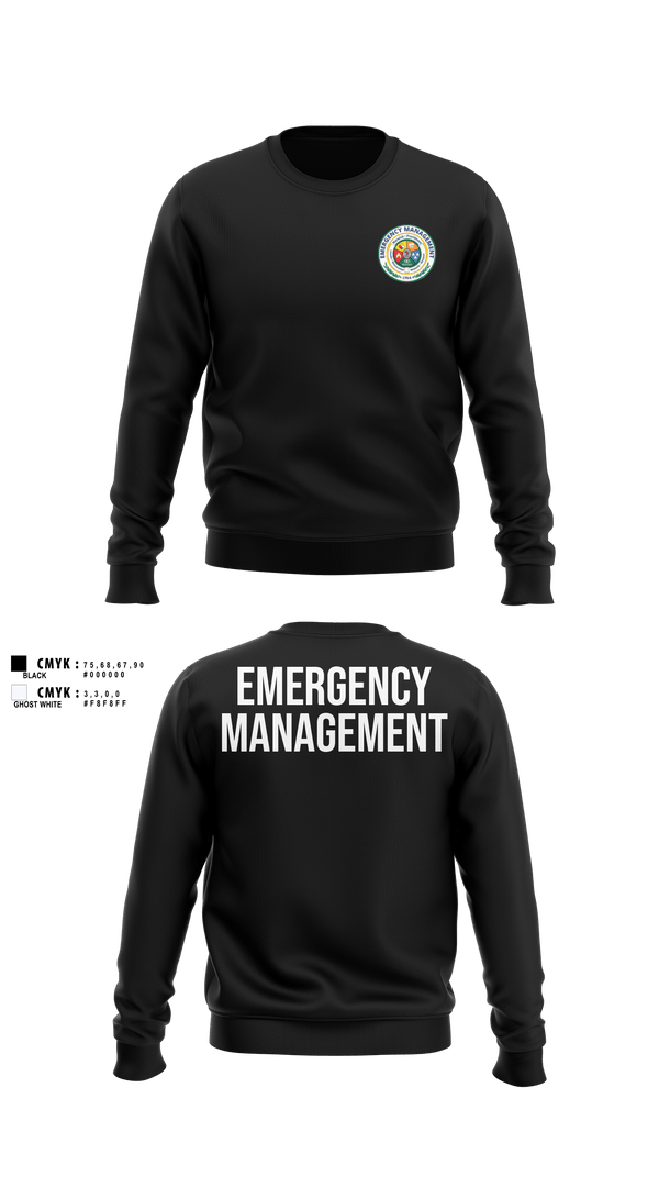 Crew Neck Sweatshirt, CCRI Emergency Management / Emergency Operations Center, Fire Department, Teamtime, Team time, sublimation, custom sports apparel, team uniforms, spirit wear, spiritwear, sports uniforms, custom shirts, team store, custom team store, fundraiser sports, apparel fundraiser