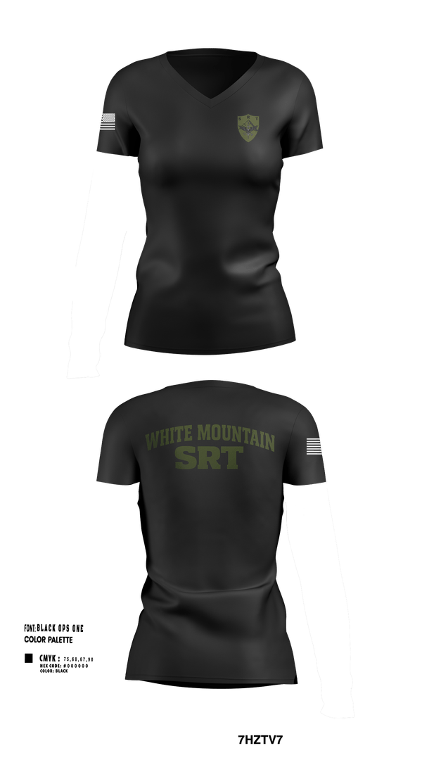 Womens Short Sleeve Vneck Shirt, White Mountain Regional Special Response Team, Police, Teamtime, Team time, sublimation, custom sports apparel, team uniforms, spirit wear, spiritwear, sports uniforms, custom shirts, team store, custom team store, fundraiser sports, apparel fundraiser