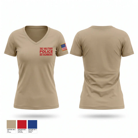 Womens Short Sleeve Vneck Shirt, 382 military police detachment, Army, Teamtime, Team time, sublimation, custom sports apparel, team uniforms, spirit wear, spiritwear, sports uniforms, custom shirts, team store, custom team store, fundraiser sports, apparel fundraiser