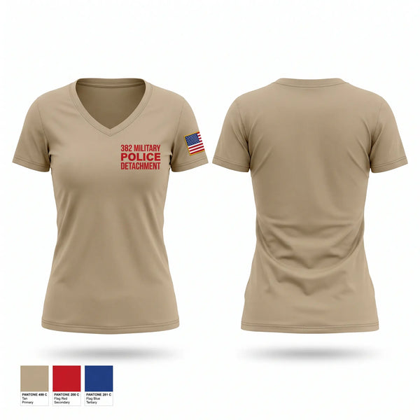 Womens Short Sleeve Vneck Shirt, 382 military police detachment, Army, Teamtime, Team time, sublimation, custom sports apparel, team uniforms, spirit wear, spiritwear, sports uniforms, custom shirts, team store, custom team store, fundraiser sports, apparel fundraiser