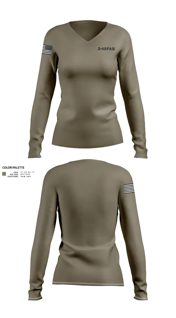 Womens Long Sleeve Vneck Shirt, 2-4SFAB, , Teamtime, Team time, sublimation, custom sports apparel, team uniforms, spirit wear, spiritwear, sports uniforms, custom shirts, team store, custom team store, fundraiser sports, apparel fundraiser