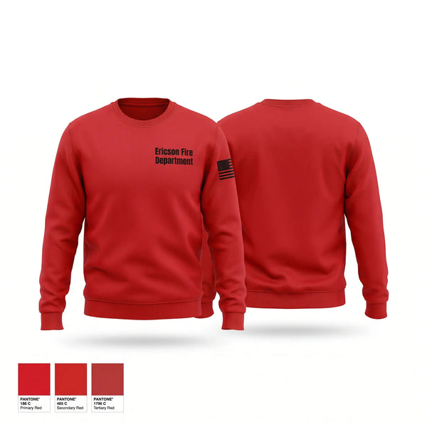 Crew Neck Sweatshirt, Ericson Fire Department, Fire Department, Teamtime, Team time, sublimation, custom sports apparel, team uniforms, spirit wear, spiritwear, sports uniforms, custom shirts, team store, custom team store, fundraiser sports, apparel fundraiser