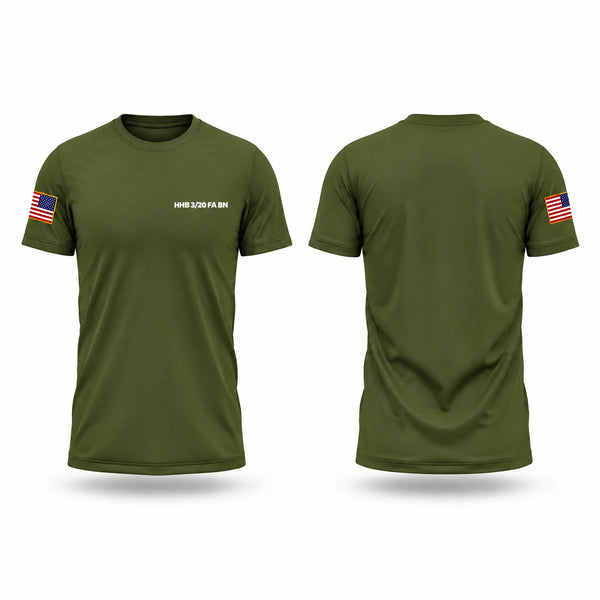 Old School Cotton Feel Shirt, HHB 3/20 FA BN, Army, Teamtime, Team time, sublimation, custom sports apparel, team uniforms, spirit wear, spiritwear, sports uniforms, custom shirts, team store, custom team store, fundraiser sports, apparel fundraiser