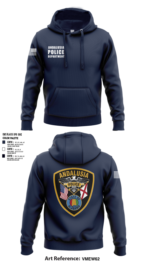 Hoodie, Andalusia Police Department, Police, Teamtime, Team time, sublimation, custom sports apparel, team uniforms, spirit wear, spiritwear, sports uniforms, custom shirts, team store, custom team store, fundraiser sports, apparel fundraiser