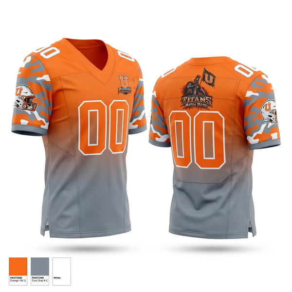 Football Jersey, University Titans, Police, Teamtime, Team time, sublimation, custom sports apparel, team uniforms, spirit wear, spiritwear, sports uniforms, custom shirts, team store, custom team store, fundraiser sports, apparel fundraiser