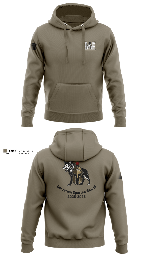 Hoodie, 136 EVCC, Army, Teamtime, Team time, sublimation, custom sports apparel, team uniforms, spirit wear, spiritwear, sports uniforms, custom shirts, team store, custom team store, fundraiser sports, apparel fundraiser