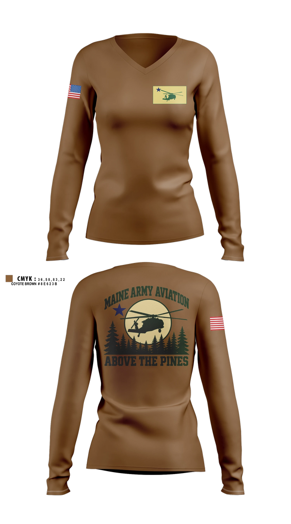 Womens Long Sleeve Vneck Shirt, Moxie Medevac G Co 3/126th, National Guard, Teamtime, Team time, sublimation, custom sports apparel, team uniforms, spirit wear, spiritwear, sports uniforms, custom shirts, team store, custom team store, fundraiser sports, apparel fundraiser
