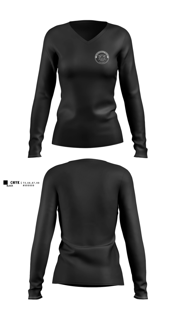 Womens Long Sleeve Vneck Shirt, Nicholasville Police Department Crisis Negotiations Team, Police, Teamtime, Team time, sublimation, custom sports apparel, team uniforms, spirit wear, spiritwear, sports uniforms, custom shirts, team store, custom team store, fundraiser sports, apparel fundraiser