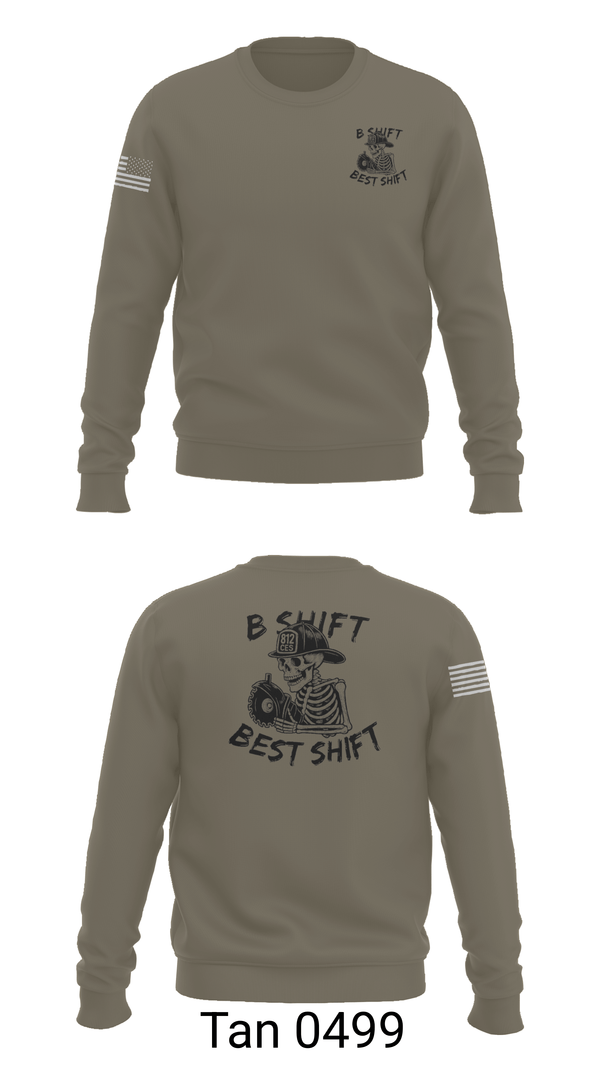Crew Neck Sweatshirt, 812 CES (B shift), Air Force, Teamtime, Team time, sublimation, custom sports apparel, team uniforms, spirit wear, spiritwear, sports uniforms, custom shirts, team store, custom team store, fundraiser sports, apparel fundraiser