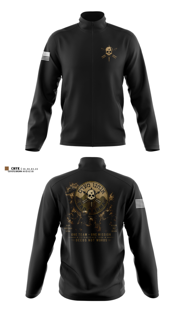 Fleece Jacket, Bad Karma, Army, Teamtime, Team time, sublimation, custom sports apparel, team uniforms, spirit wear, spiritwear, sports uniforms, custom shirts, team store, custom team store, fundraiser sports, apparel fundraiser