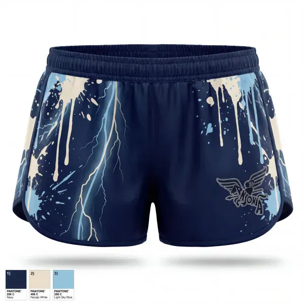 Womens Shorts, Ansonia Chargers, Track & Field, Teamtime, Team time, sublimation, custom sports apparel, team uniforms, spirit wear, spiritwear, sports uniforms, custom shirts, team store, custom team store, fundraiser sports, apparel fundraiser
