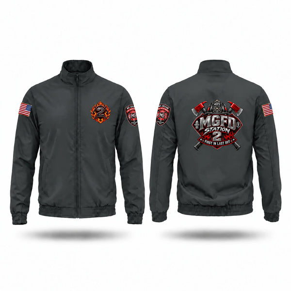 Windbreaker, Station 2, Fire Department, Teamtime, Team time, sublimation, custom sports apparel, team uniforms, spirit wear, spiritwear, sports uniforms, custom shirts, team store, custom team store, fundraiser sports, apparel fundraiser