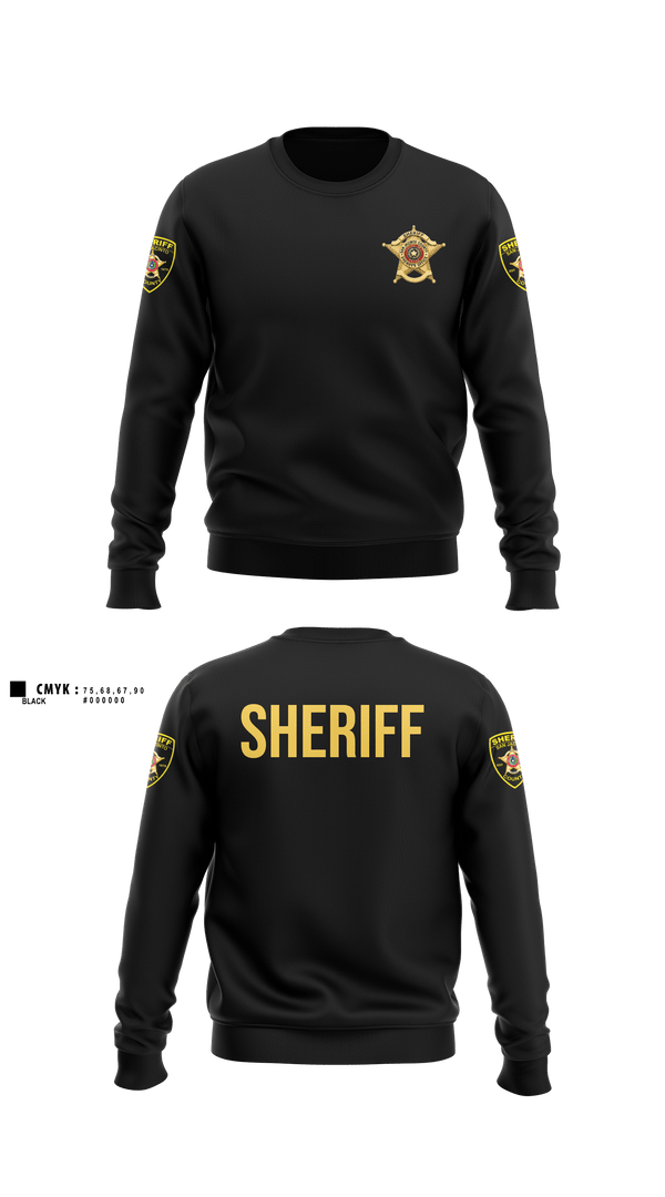 Crew Neck Sweatshirt, San Jacinto County Sheriff's Office, Police, Teamtime, Team time, sublimation, custom sports apparel, team uniforms, spirit wear, spiritwear, sports uniforms, custom shirts, team store, custom team store, fundraiser sports, apparel fundraiser