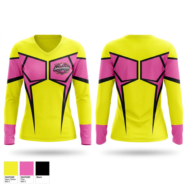 Womens Long Sleeve Vneck Shirt, OK Smashers, Softball, Teamtime, Team time, sublimation, custom sports apparel, team uniforms, spirit wear, spiritwear, sports uniforms, custom shirts, team store, custom team store, fundraiser sports, apparel fundraiser