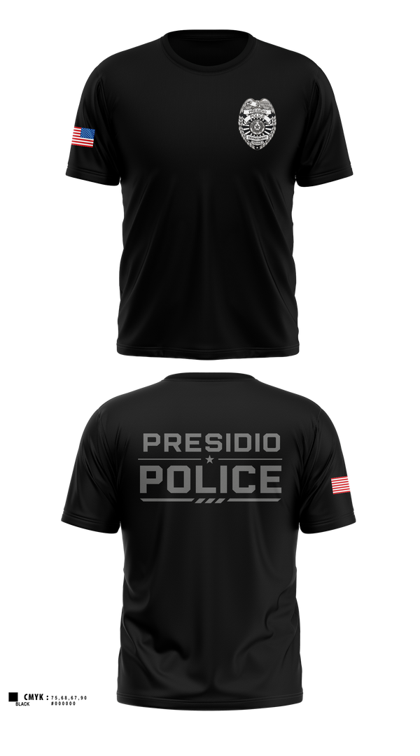 Short Sleeve Performance Shirt, Presidio Police Department, Police, Teamtime, Team time, sublimation, custom sports apparel, team uniforms, spirit wear, spiritwear, sports uniforms, custom shirts, team store, custom team store, fundraiser sports, apparel fundraiser