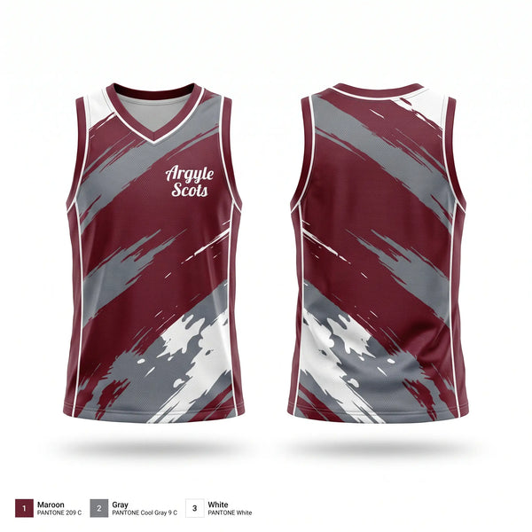 Mens Basketball Jersey, Argyle Scots, Men's Basketball, Teamtime, Team time, sublimation, custom sports apparel, team uniforms, spirit wear, spiritwear, sports uniforms, custom shirts, team store, custom team store, fundraiser sports, apparel fundraiser