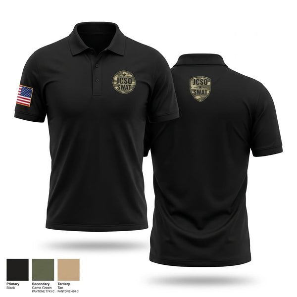 Short Sleeve Performance Polo, JCSO SWAT1, Police, Teamtime, Team time, sublimation, custom sports apparel, team uniforms, spirit wear, spiritwear, sports uniforms, custom shirts, team store, custom team store, fundraiser sports, apparel fundraiser