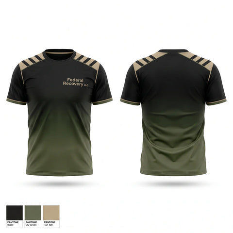 Short Sleeve Performance Shirt, Federal Recovery LLC, Marines, Teamtime, Team time, sublimation, custom sports apparel, team uniforms, spirit wear, spiritwear, sports uniforms, custom shirts, team store, custom team store, fundraiser sports, apparel fundraiser