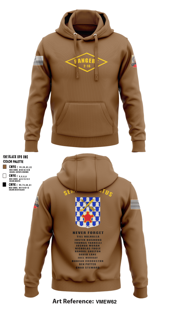 Hoodie, 2-16 rangers, Army, Teamtime, Team time, sublimation, custom sports apparel, team uniforms, spirit wear, spiritwear, sports uniforms, custom shirts, team store, custom team store, fundraiser sports, apparel fundraiser