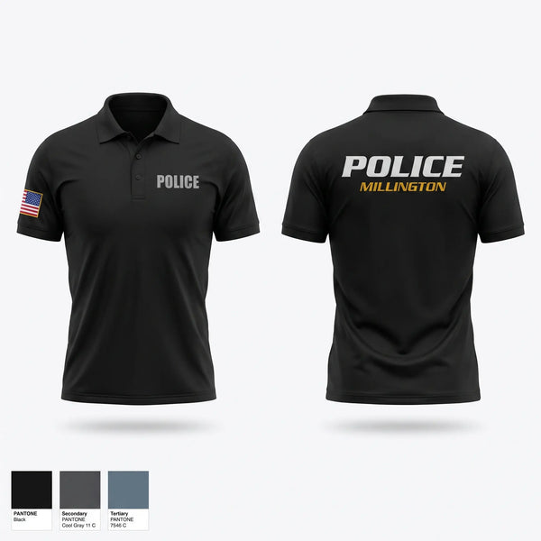Short Sleeve Performance Polo, Millington Police Department, Police, Teamtime, Team time, sublimation, custom sports apparel, team uniforms, spirit wear, spiritwear, sports uniforms, custom shirts, team store, custom team store, fundraiser sports, apparel fundraiser