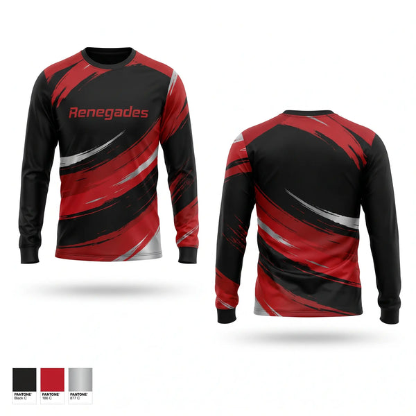 Long Sleeve Performance Shirt, Renegades, Softball, Teamtime, Team time, sublimation, custom sports apparel, team uniforms, spirit wear, spiritwear, sports uniforms, custom shirts, team store, custom team store, fundraiser sports, apparel fundraiser