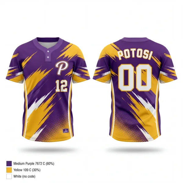 Two Button Softball Jersey, Potosi Elite, Softball, Teamtime, Team time, sublimation, custom sports apparel, team uniforms, spirit wear, spiritwear, sports uniforms, custom shirts, team store, custom team store, fundraiser sports, apparel fundraiser