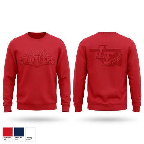 Crew Neck Sweatshirt, Lady Travelers, Softball, Teamtime, Team time, sublimation, custom sports apparel, team uniforms, spirit wear, spiritwear, sports uniforms, custom shirts, team store, custom team store, fundraiser sports, apparel fundraiser