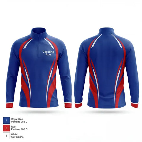Quarter Zip Jacket, Carolina Ace, Softball, Teamtime, Team time, sublimation, custom sports apparel, team uniforms, spirit wear, spiritwear, sports uniforms, custom shirts, team store, custom team store, fundraiser sports, apparel fundraiser