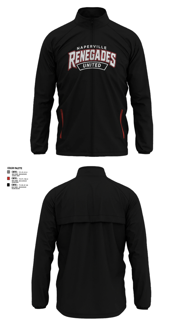 Windbreaker without hood, Naperville Renegades, Baseball, Teamtime, Team time, sublimation, custom sports apparel, team uniforms, spirit wear, spiritwear, sports uniforms, custom shirts, team store, custom team store, fundraiser sports, apparel fundraiser