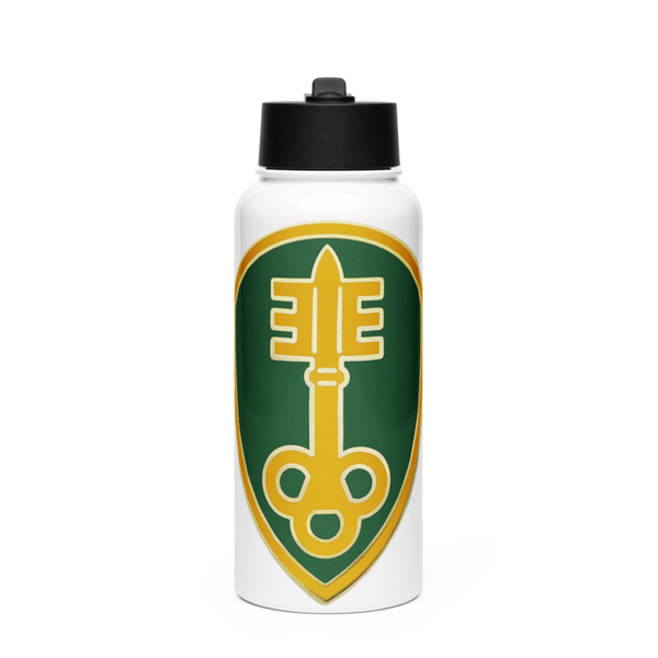 785th Military Police Battalion 97173426 Stainless Steel Water Bottle with a Straw Lid