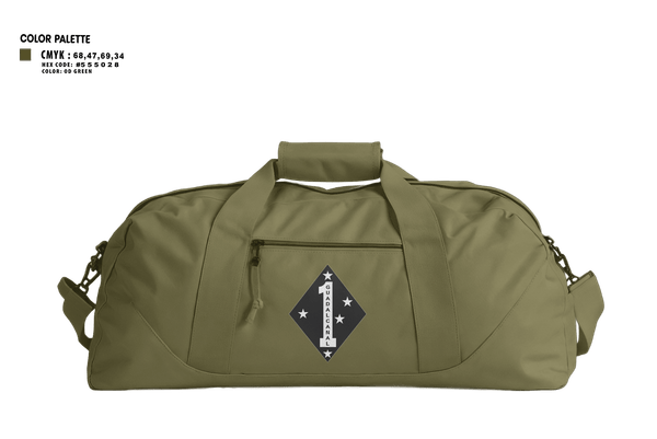 Duffle Bag, 1st Marine Division G-2 Targeting, Marines, Teamtime, Team time, sublimation, custom sports apparel, team uniforms, spirit wear, spiritwear, sports uniforms, custom shirts, team store, custom team store, fundraiser sports, apparel fundraiser