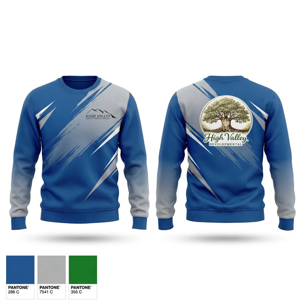 Crew Neck Sweatshirt, High Valley Developmental, , Teamtime, Team time, sublimation, custom sports apparel, team uniforms, spirit wear, spiritwear, sports uniforms, custom shirts, team store, custom team store, fundraiser sports, apparel fundraiser
