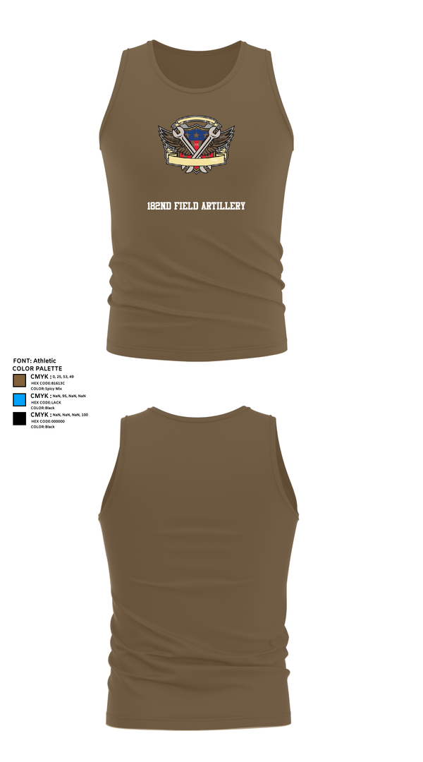 Tank Top, 182nd Field Artillery, Army, Teamtime, Team time, sublimation, custom sports apparel, team uniforms, spirit wear, spiritwear, sports uniforms, custom shirts, team store, custom team store, fundraiser sports, apparel fundraiser