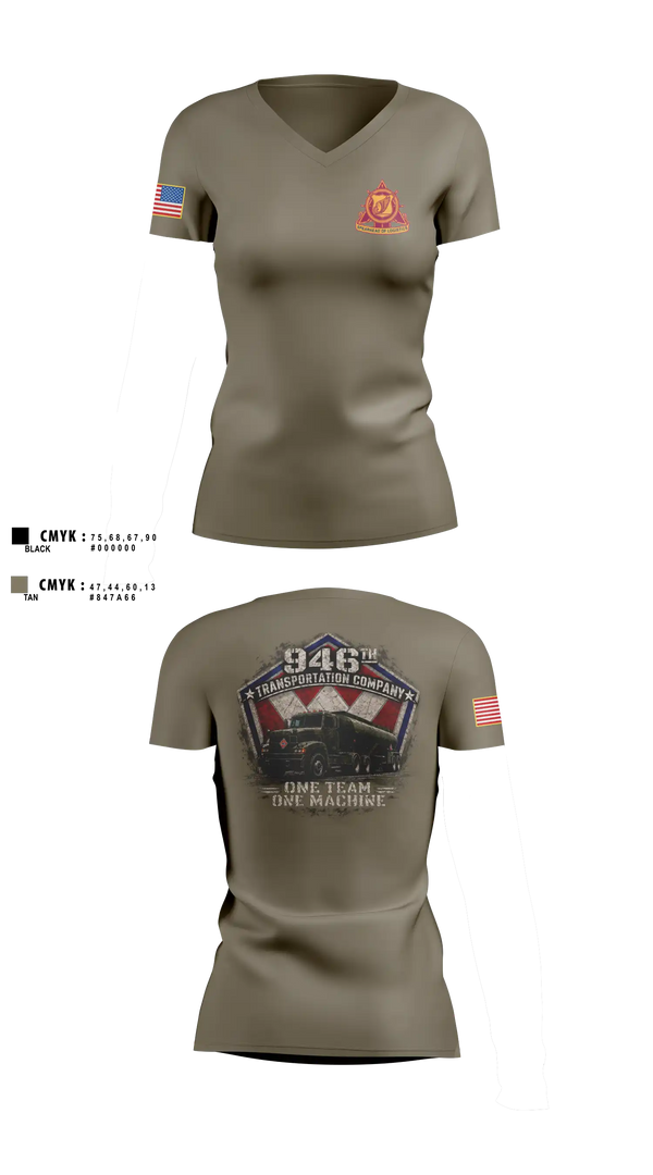 Womens Short Sleeve Vneck Shirt, 946th TC, Army, Teamtime, Team time, sublimation, custom sports apparel, team uniforms, spirit wear, spiritwear, sports uniforms, custom shirts, team store, custom team store, fundraiser sports, apparel fundraiser
