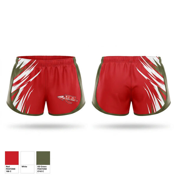Womens Shorts, Erwin Warriors, Men's Soccer, Teamtime, Team time, sublimation, custom sports apparel, team uniforms, spirit wear, spiritwear, sports uniforms, custom shirts, team store, custom team store, fundraiser sports, apparel fundraiser