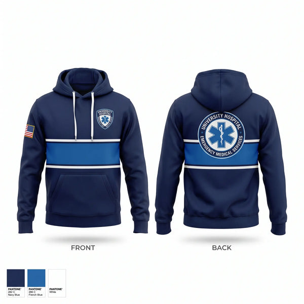 Hoodie, UH EMS, EMS/EMT, Teamtime, Team time, sublimation, custom sports apparel, team uniforms, spirit wear, spiritwear, sports uniforms, custom shirts, team store, custom team store, fundraiser sports, apparel fundraiser