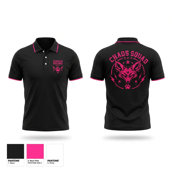 Short Sleeve Performance Polo, Choas unit, E-Sports, Teamtime, Team time, sublimation, custom sports apparel, team uniforms, spirit wear, spiritwear, sports uniforms, custom shirts, team store, custom team store, fundraiser sports, apparel fundraiser