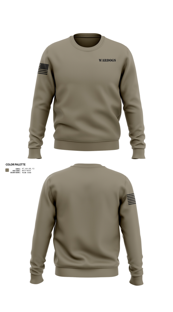 Crew Neck Sweatshirt, WARDOGSWARDOGS, Army, Teamtime, Team time, sublimation, custom sports apparel, team uniforms, spirit wear, spiritwear, sports uniforms, custom shirts, team store, custom team store, fundraiser sports, apparel fundraiser