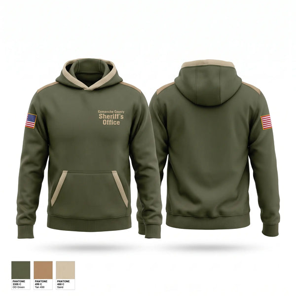 Hoodie, Comanche County Sheriffs Office, Police, Teamtime, Team time, sublimation, custom sports apparel, team uniforms, spirit wear, spiritwear, sports uniforms, custom shirts, team store, custom team store, fundraiser sports, apparel fundraiser