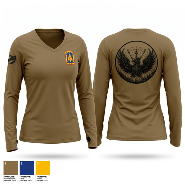 Womens Long Sleeve Vneck Shirt, Bravo 1-7, Army, Teamtime, Team time, sublimation, custom sports apparel, team uniforms, spirit wear, spiritwear, sports uniforms, custom shirts, team store, custom team store, fundraiser sports, apparel fundraiser