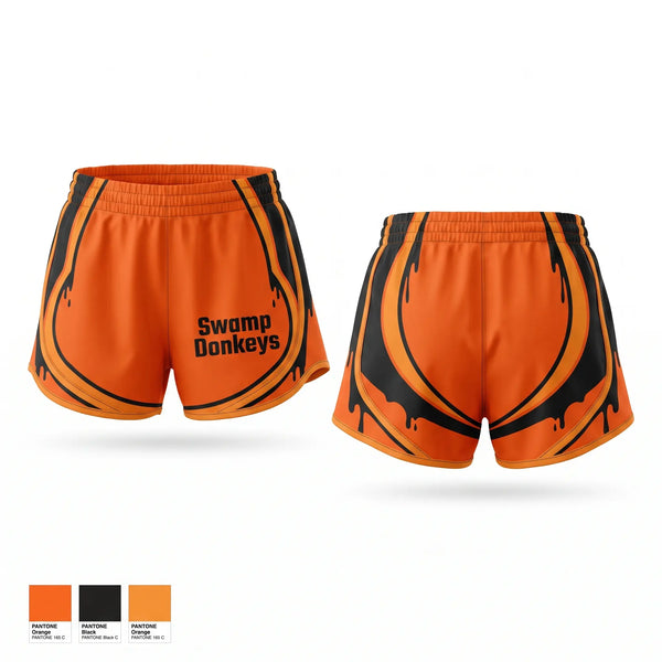 Womens Shorts, Swamp Donkeys, Baseball, Teamtime, Team time, sublimation, custom sports apparel, team uniforms, spirit wear, spiritwear, sports uniforms, custom shirts, team store, custom team store, fundraiser sports, apparel fundraiser