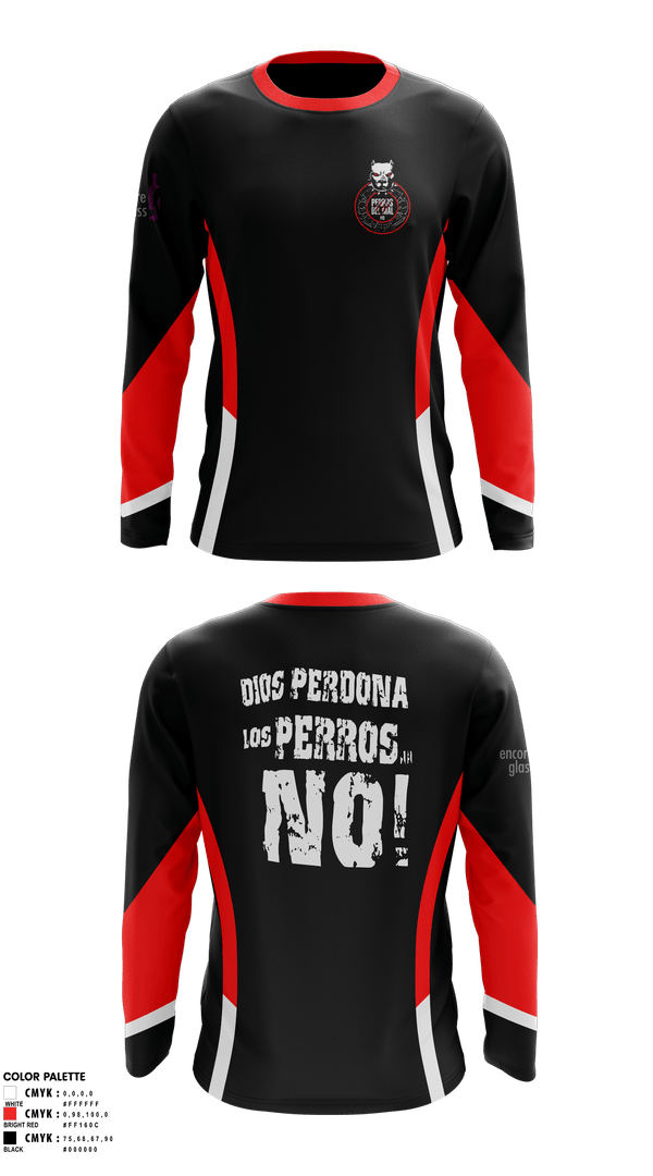 Long Sleeve Performance Shirt, PERROS DEL MAL FC, Men's Soccer, Teamtime, Team time, sublimation, custom sports apparel, team uniforms, spirit wear, spiritwear, sports uniforms, custom shirts, team store, custom team store, fundraiser sports, apparel fundraiser