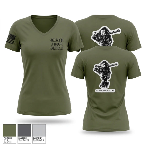 Womens Short Sleeve Vneck Shirt, 1st LAAD / Alpha/Hogs, Marines, Teamtime, Team time, sublimation, custom sports apparel, team uniforms, spirit wear, spiritwear, sports uniforms, custom shirts, team store, custom team store, fundraiser sports, apparel fundraiser