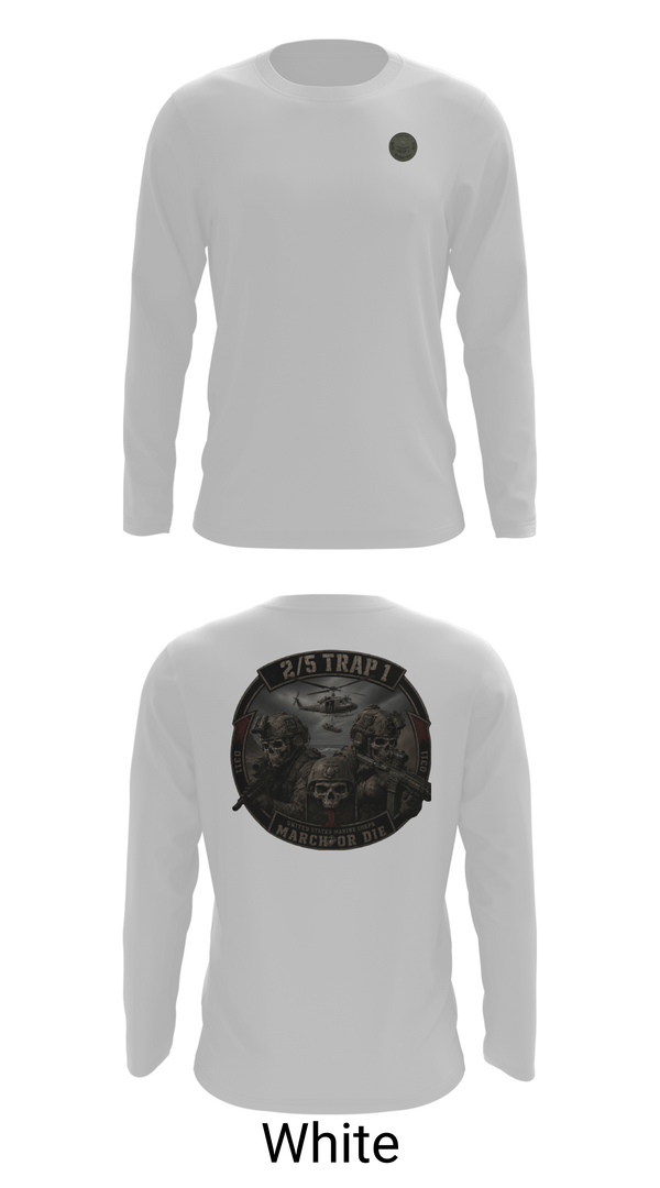 Long Sleeve Performance Shirt, 2/5 TRAP 1, Marines, Teamtime, Team time, sublimation, custom sports apparel, team uniforms, spirit wear, spiritwear, sports uniforms, custom shirts, team store, custom team store, fundraiser sports, apparel fundraiser