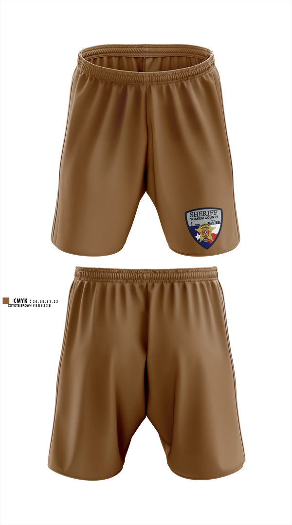 Athletic Shorts With Pockets, Yoakum County Sheriff’s Office, Police, Teamtime, Team time, sublimation, custom sports apparel, team uniforms, spirit wear, spiritwear, sports uniforms, custom shirts, team store, custom team store, fundraiser sports, apparel fundraiser