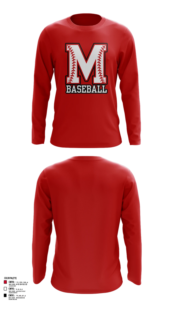 Long Sleeve Performance Shirt, McEwen Baseball, Baseball, Teamtime, Team time, sublimation, custom sports apparel, team uniforms, spirit wear, spiritwear, sports uniforms, custom shirts, team store, custom team store, fundraiser sports, apparel fundraiser