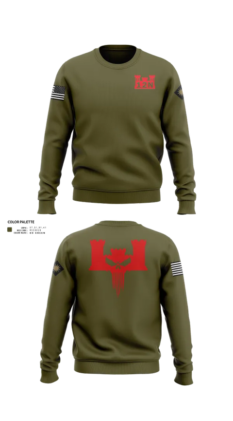 Crew Neck Sweatshirt, A co 578th BEB, , Teamtime, Team time, sublimation, custom sports apparel, team uniforms, spirit wear, spiritwear, sports uniforms, custom shirts, team store, custom team store, fundraiser sports, apparel fundraiser