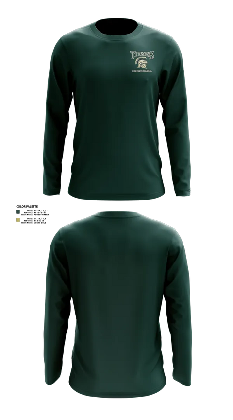 Long Sleeve Performance Shirt, Titans, Baseball, Teamtime, Team time, sublimation, custom sports apparel, team uniforms, spirit wear, spiritwear, sports uniforms, custom shirts, team store, custom team store, fundraiser sports, apparel fundraiser