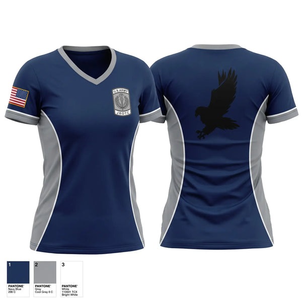 Womens Short Sleeve Vneck Shirt, Triton Raiders, Army, Teamtime, Team time, sublimation, custom sports apparel, team uniforms, spirit wear, spiritwear, sports uniforms, custom shirts, team store, custom team store, fundraiser sports, apparel fundraiser