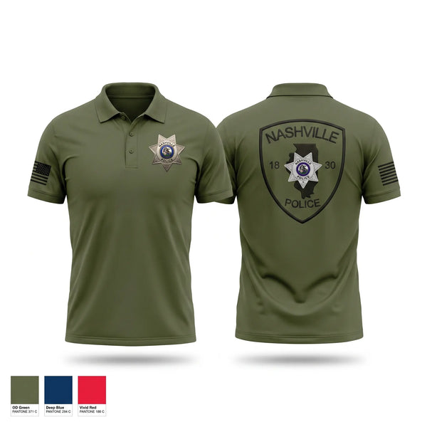 Short Sleeve Performance Polo, Nashville Police Department, IL, Police, Teamtime, Team time, sublimation, custom sports apparel, team uniforms, spirit wear, spiritwear, sports uniforms, custom shirts, team store, custom team store, fundraiser sports, apparel fundraiser